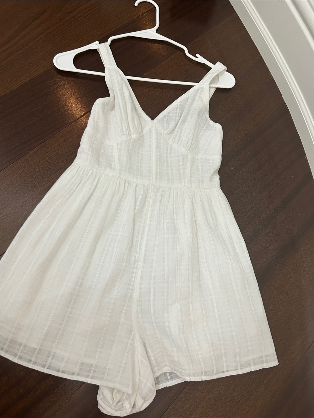 American Eagle Outfitters White Girls Sleeveless One-Piece Romper